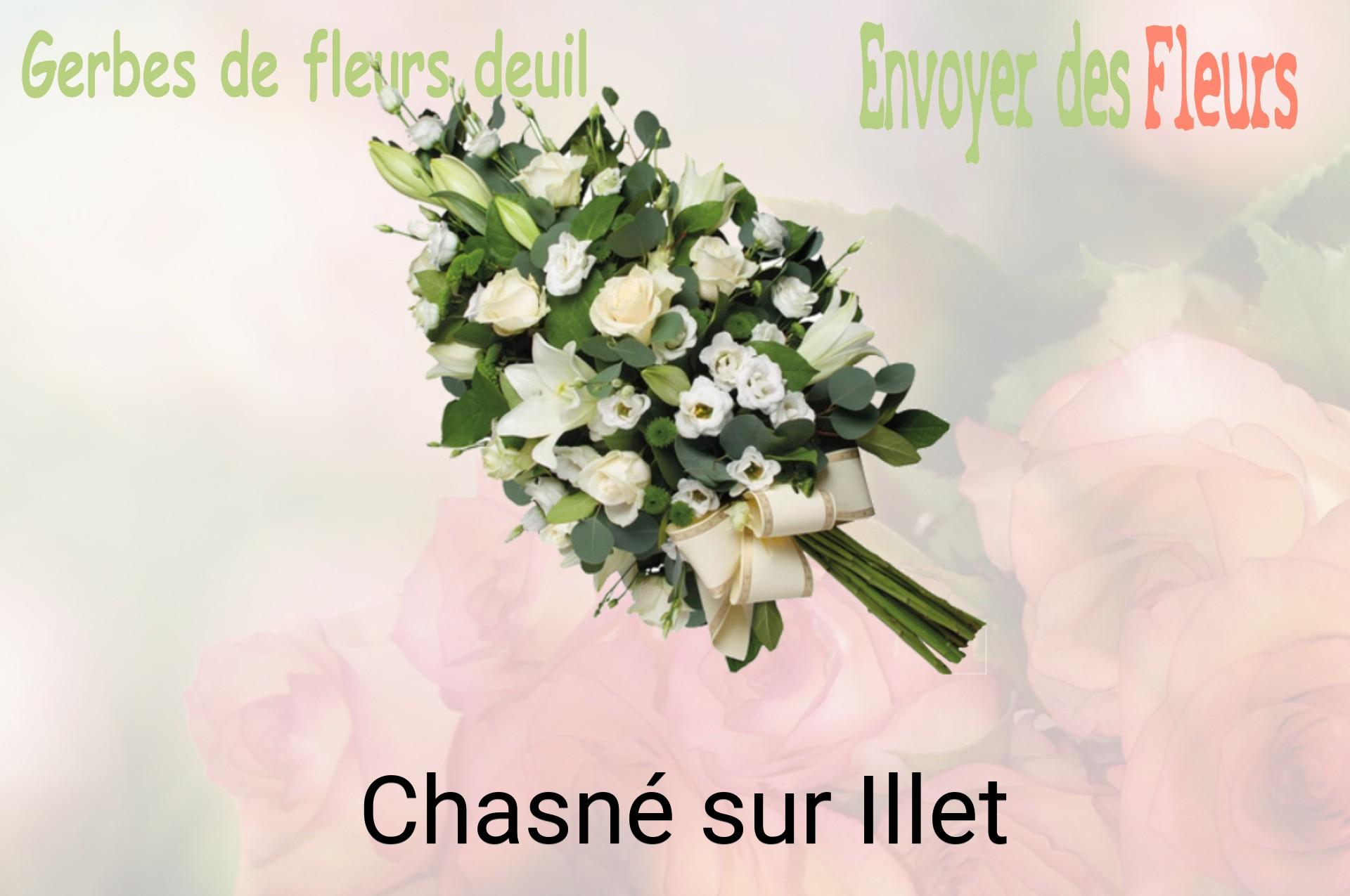 Gerbe de fleurs de deuil livrée à Chasné-sur-Illet